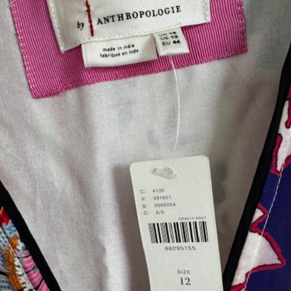 Anthropologie Ruffled Patchwork Midi Dress - Picture 12 of 13